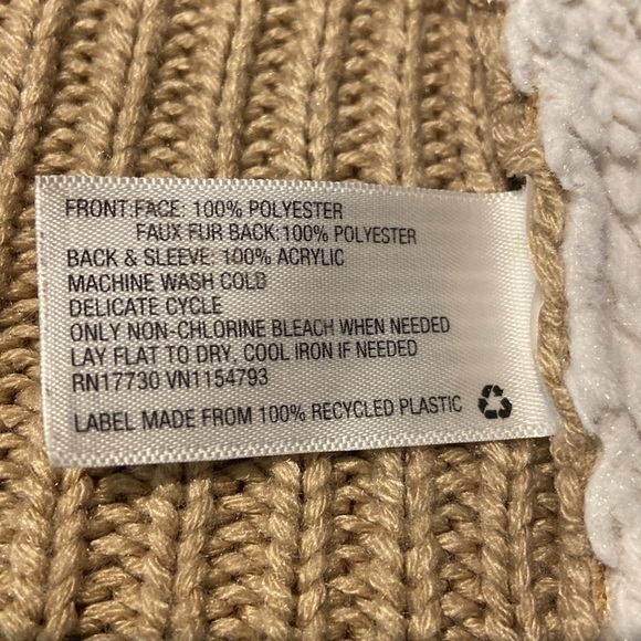 Women’s Knox Rose Vegan Suede Sweater XS Tan Machine Washable Poly/Acrylic - Picture 5 of 5
